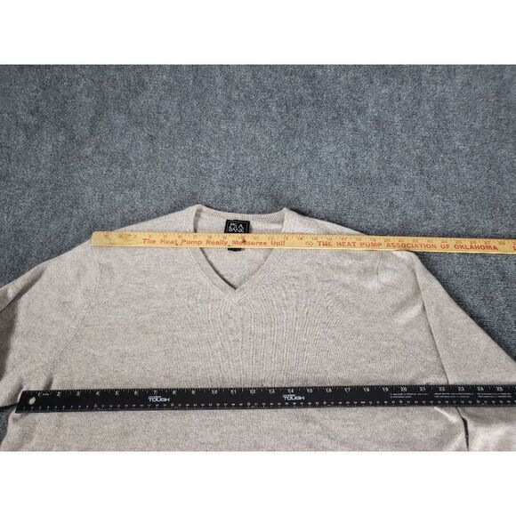 Jos A. Bank Traveler Cashmere Sweater Men Sz XL Tight Knit‎ V Neck Workwear - Picture 5 of 8